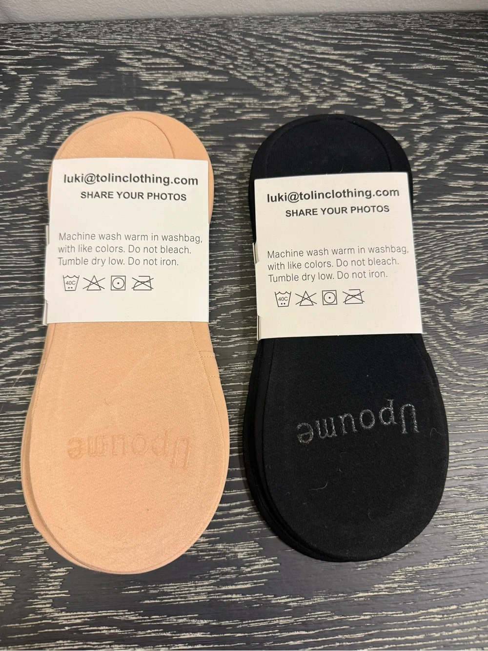 No Show Socks Nylon Liners Black & Nude 2 Pairs Each Color
